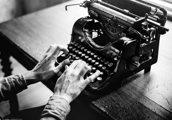 vintage typewriter keys